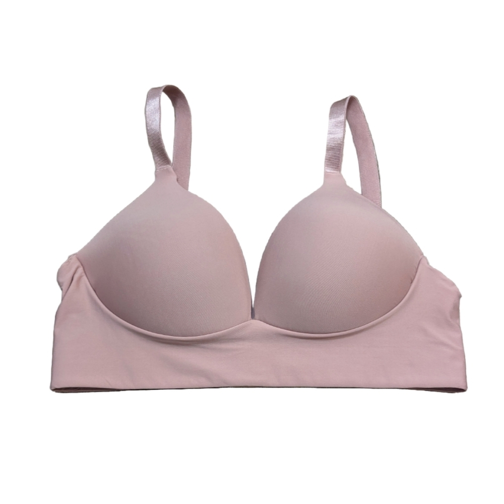 AnaOno Trish Molded Cup Plunge Bra XS 30/CD Blush Pink Wireless